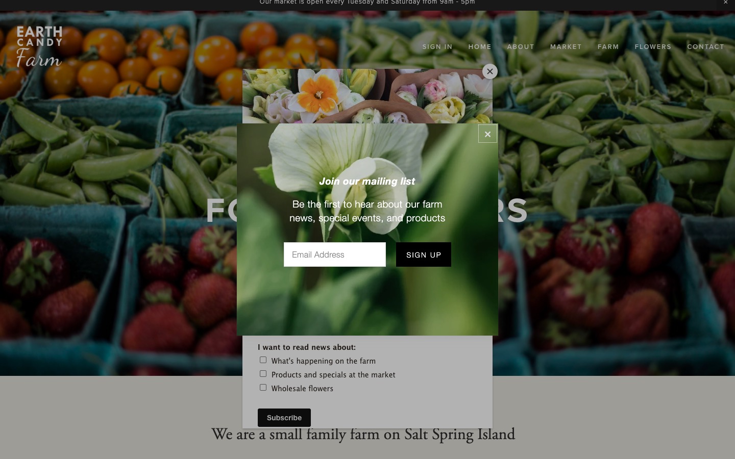 The current homepage